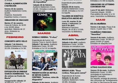 Programación cultural Cee enero mayo