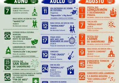 Programación cultural de verano 2026 en Fisterra