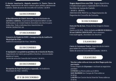Programación de Nadal 2025 en Carnota