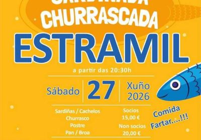 Sardinada y churrascada 2026 en Estramil