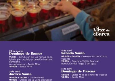 Semana Santa 2026 en la Virxe da Barca de Muxía