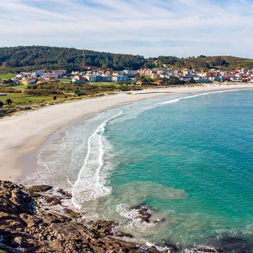 Vista Aérea Da Praia De Laxe