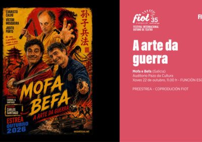 Cartel de A arte da guerra de Mofa e Befa no FIOT 2026 de Carballo