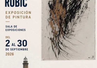 Cartel de la exposición «Au bord du monde» de Jean-François Robic en el Faro Vilán, Camariñas, del 2 al 30 de septiembre de 2026.