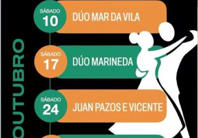 Cartel del Baile de maiores de octubre en el Centro Sociocultural de Zas