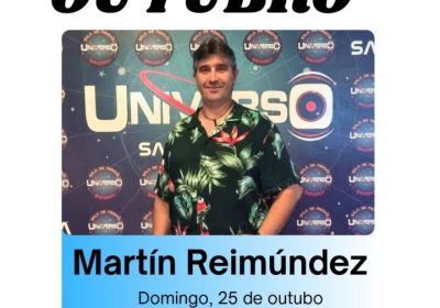 Cartel de Bailes Outubro 2026 con Martín Reimúndez en el Mercado Municipal de Carballo, el domingo 25 de octubre de 18:00 a 21:00.