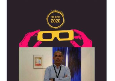 Cartel de la charla «Eclipses a lo largo de la historia: miedo, mito y ciencia» en el Museo do Mar de Laxe