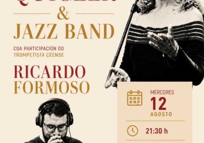Cartel del concierto de Charo Quicler & Jazz Band con Ricardo Formoso en Cee, el 12 de agosto de 2026