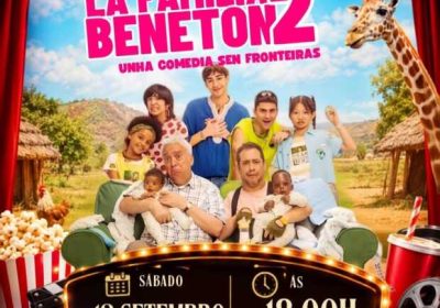Cartel de cine familiar con La familia Benetón 2 en el Museo de Corme, el 12 de septiembre de 2026 a las 18:00