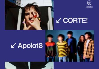 Cartel de Concertos do Nordés en Corcubión con CORTE!, Apolo18 e Martes Mal, 4 de setembro ás 21:30 na Praza de Castelao.