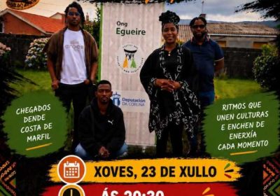 Cartel del concierto de Ayidissa en la iglesia de Santa Baia de Chacín, el 23 de julio de 2026 a las 20:30 horas