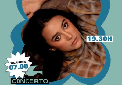 Cartel del concierto de Carla Lourdes en Lagomar Camping, el 7 de agosto a las 19:30