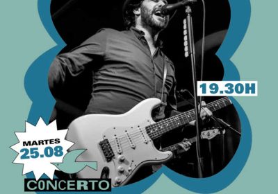 Cartel del concierto de David El Cuerdas & K’Landrakers en Camping Lago-Mar, Muxía, el 25 de agosto de 2026