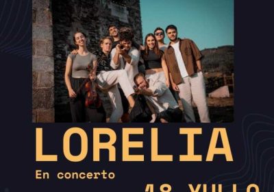 Cartel del concierto de Lorelia en Ponte de Brandomil, Zas, el 18 de julio de 2026
