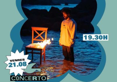 Cartel del concierto de Los Acebos en Camping Lago-Mar, Muxía, el 21 de agosto de 2026