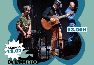 Cartel del concierto de Pez Mago en Lago-Mar Camping, el sábado 18 de julio a las 13:00 h