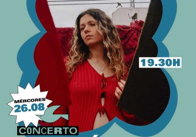 Cartel del concierto de Sara Sístole en Lagomar Camping, Muxía, el 26 de agosto de 2026