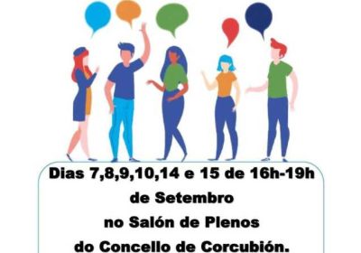 Cartel del curso de introducción a la lengua y cultura gallegas en Corcubión, del 7 al 15 de septiembre de 2026