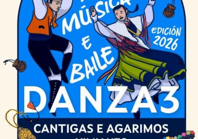Cartel de Danza3 con Cantigas e Agarimos en Vimianzo, 20 de septiembre de 2026