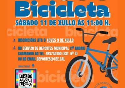 Cartel del Día da Bicicleta de Cee 2026 con información de inscripción, horario y uso obligatorio de casco