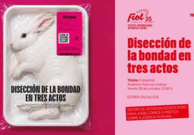 Cartel de Disección de la bondad en tres actos, de Titzina, en el FIOT 2026 de Carballo