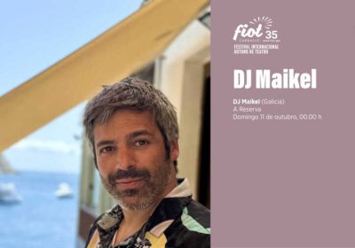 Cartel de DJ Maikel en el FIOT 35 de Carballo