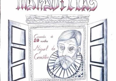 Cartel de la función teatral El retablo de las maravillas en el Parador da Costa da Morte, Muxía