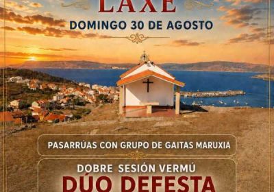 Cartel de la Festa de Santa Rosa de Laxe, domingo 30 de agosto de 2026