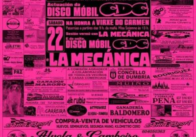 Cartel de las Festas do Carmen de Olveira 2026 en Dumbría