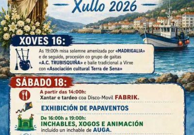 Cartel de las Festas do Carmen de Cee 2026