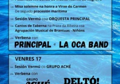 Cartel de las Festas do Carmen de Corme 2026