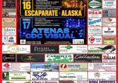 Cartel de las Fiestas del Carmen de Zas 2026, del 15 al 17 de julio, con programación musical y religiosa.