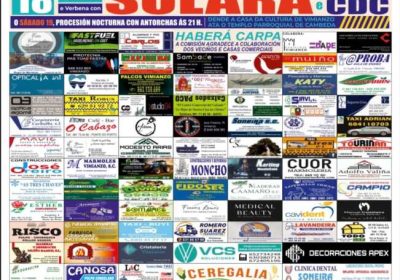 Cartel de las Fiestas de Fátima de Cambeda 2026 en Vimianzo, del 17 al 19 de septiembre