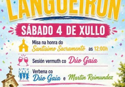Cartel de las Fiestas de Langueirón 2026 en Ponteceso