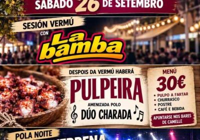 Cartel de las Festas de San Miguel 2026 en Camelle, sábado 26 de septiembre