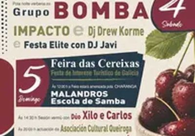 Cartel de las fiestas de Paiosaco y la Feira das Cereixas 2026 en A Laracha