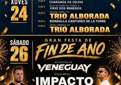 Cartel das Festas dos Remedios 2026 en Corme, con programación do 24 e 26 de setembro