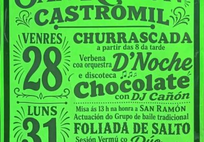 Cartel de las Fiestas de San Ramón 2026 en Castromil, Vimianzo