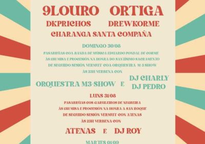 Cartel das Festas de San Roque 2026 en Corme, do 29 de agosto ao 1 de setembro