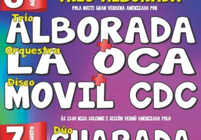 Cartel de las fiestas de San Salvador de Colúns 2026 en Mazaricos