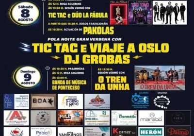 Cartel de las fiestas de Santa Filomena en Buño 2026, con música, juegos tradicionales y actuaciones