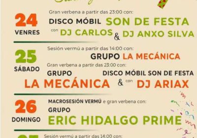 Cartel de las Fiestas de Santiago Apóstol en Mens del 24 al 27 de julio de 2026