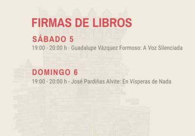 Firmas de libros de Vimianzo M.O.L.A. en el Castelo de Vimianzo, 5 y 6 de septiembre de 2026.