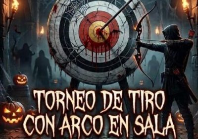 Cartel del torneo de tiro con arco en sala Halloween 2026 en Corme