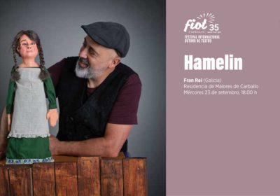 Cartel de Hamelin de Fran Rei en el FIOT 2026 de Carballo