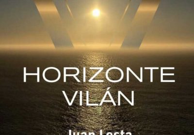 Cartel de la exposición Horizonte Vilán de Juan Lesta en el Faro Vilán, del 3 al 30 de agosto