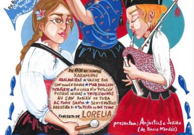 Cartel de la I Folía da Sartaña en Camping Lago-Mar, Muxía, el 24 de octubre de 2026
