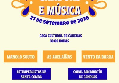 Cartel del II Festival Canduas é Música, 27 de setembro de 2026 na Casa Cultural de Canduas