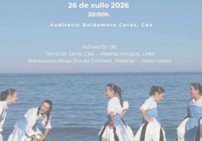 Cartel del II Festival de Verán del Grupo Novo Viana en el Auditorio Baldomero Cores de Cee