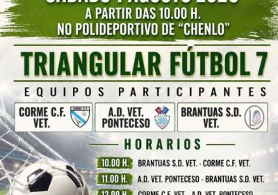 Cartel del II Memorial Manuel Varela Pose, triangular de fútbol 7 en Chenlo